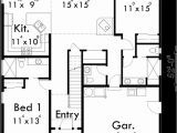 40 Foot Wide Lot House Plans 40 Ft Wide Narrow Lot House Plan W Master On the Main Floor