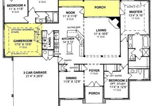 5 Bedroom 3 Car Garage House Plans 655799 1 Story Traditional 4 Bedroom 3 Bath Plan with 3