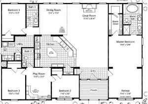 5 Bedroom Mobile Homes Floor Plans Triple Wide Mobile Home Floor Plans Las Brisas Floorplan