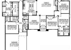 5 Br House Plans 653725 1 Story 5 Bedroom French Country House Plan