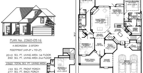 50 Foot Wide House Plans Narrow 2 Story Floor Plans 36 50 Foot Wide Lots