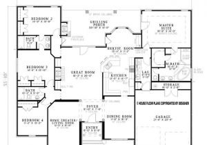 55 Wide House Plans House Plan 026852 Bedrooms 4 Bathrooms 3 Garage 2