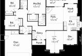 55 Wide House Plans One Level House Plan 3 Bedroom 2 Bath 2 Car Garage 55 Ft