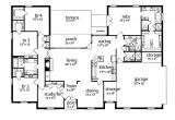 5br House Plans Floor Plan 5 Bedrooms Single Story Five Bedroom Tudor