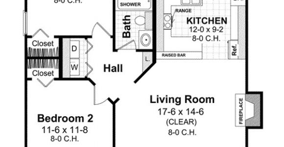 800 Sqft 2 Bedroom 2 Bath House Plans Country House Plan 2 Bedrooms 1 Bath 800 Sq Ft Plan 2 109