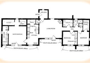 Adobe Homes Plans solar Adobe House Plan 1870