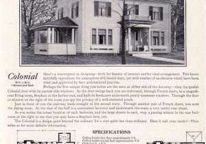 Antique Colonial House Plans 1922 Colonial Revival 1920s Kit Houses by Bennett Homes