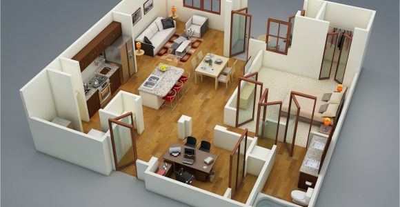 Apartment Home Plans 1 Bedroom Apartment House Plans