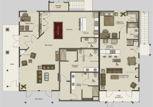 Architect Home Plans Architecture Office Apartments Cozy Clubhouse Main Floor