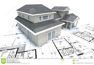 Architect Plans for Homes House On Architect Plans Stock Illustration Illustration