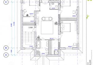 Architectural Home Plan Architectural Plan Of 2 Floor Of House Stock Illustration