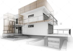 Architecturally Designed House Plans Architectural Drawing Of A House Autocad Vector 93734254