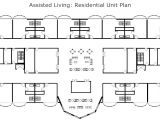 Assisted Living Home Floor Plan assisted Living Residential Unit Plan