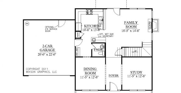 At Home Plan B southern Heritage Home Designs House Plan 1883 B the