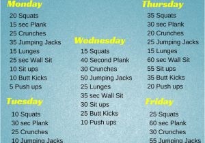 At Home Work Out Plan Beginner Workout Plan at Home