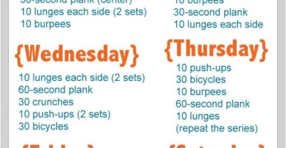 At Home Work Out Plans Go after Your Goal to Exercise More Here 39 S How Weekly