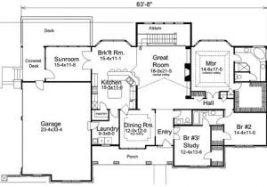 Atrium Home Plans atrium Ranch Home Plan with Sunroom 57155ha