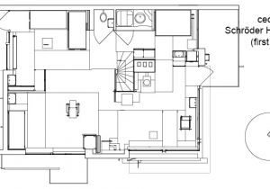 Autocad Home Plans Drawings Free Download Autocad Drawing Schroder House In Utrecht First Floor Dwg