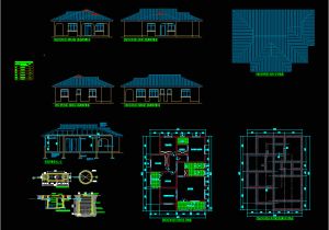 Autocad Plans Of Houses Dwg Files House Plan Three Bedroom In Autocad Download Cad Free