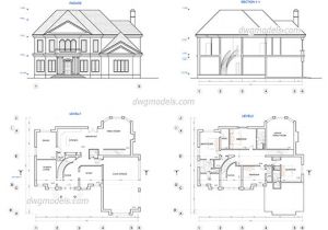 Autocad Plans Of Houses Dwg Files Single Family House Free Cad Blocks Dwg Files Download