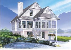 Beach Home Plans Coastal House Plans Narrow Lots Waterfront Home Plans