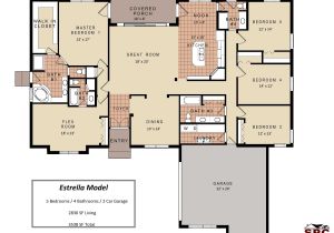 Beautiful Home Floor Plans 4 Bedroom Single Story Floor Plans Images with Beautiful
