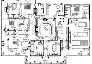 Big House Floor Plans 2 Story Floor Plans Aflfpw13992 1 Story Farmhouse Home with 4