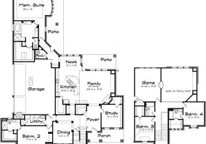 Big House Floor Plans 2 Story Two Story Large Family Home Plans with Game Room