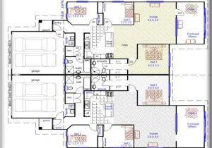 Building Plans for Duplex Homes 2 Bedroom Duplex Plans with Garage Modern House Plan