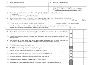 Canadian Home Income Plan form 8891 U S Information Return for Beneficiaries Of