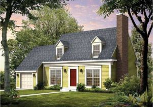 Cape Cod Homes Plans Cape Cod House Style with Garage Designed with Green Wall