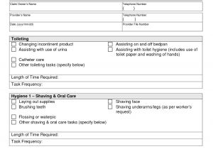 Care Plan for Home Care 10 Best Images Of Personal Care Chart Printable Kids