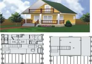 Chalet House Plans with Loft 20 X 24 Appalachian Cabin 20 X 24 Chalet Plans with Loft