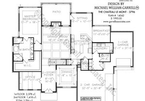 Chateau Homes Floor Plans Chateau Le Mont 3796 House Plans by Garrell associates