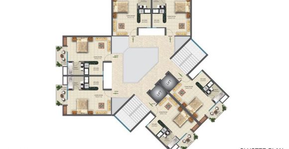 Cluster Home Floor Plans Iitl Nimbus Palm Village Sector 22d Greater Noida
