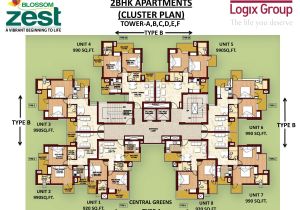 Cluster Home Plans Blossom Zest Sector 143 Noida Studio and 2bhk Apartments
