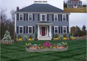 Colonial Home Plans Massachusetts Colonial Home Front Yard Landscape Design attleboro Ma