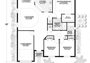 Concrete Block Homes Floor Plans California Style Home Plan 3 Bedrms 2 Baths 1453 Sq