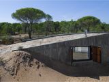 Concrete Home Plans Designs Concrete House Buried Under Artificial Sand Dunes Modern