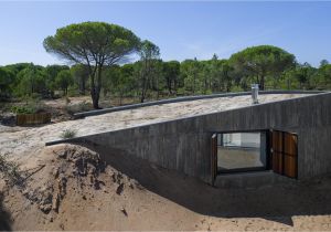 Concrete Home Plans Designs Concrete House Buried Under Artificial Sand Dunes Modern
