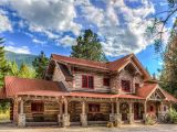 Concrete Log Home Plans Arlee Montana Residence Everlog Systems