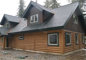 Concrete Log Home Plans Bull Lake Montana Cabin Everlog Systems