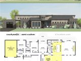 Contemporary Floor Plans Homes Contemporary Side Courtyard House Plan 61custom