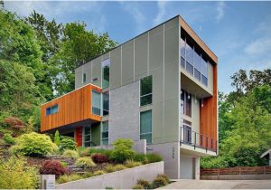 Contemporary Hillside House Plans Modern Hillside Home In Seattle Crane Residence