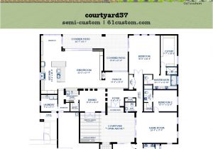 Contemporary Homes Floor Plans Modern Courtyard House Plan 61custom Contemporary