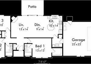 Corner Lot House Plans with Side Load Garage Single Level House Plans Corner Lot House Plans