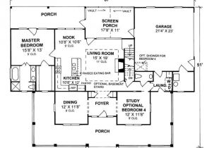 Country Home Designs Floor Plans 4 Bedrm 1980 Sq Ft Country House Plan 178 1080