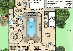 Courtyard Pool Home Plans Plan 36186tx Luxury with Central Courtyard Luxury House