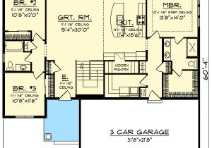 Craftsman House Plans with Open Floor Concept Craftsman with Open Concept Floor Plan 89987ah