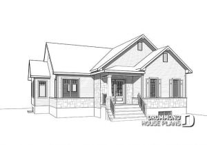 Craftsman House Plans with Open Floor Concept House Plan W3133 V6 Detail From Drummondhouseplans Com